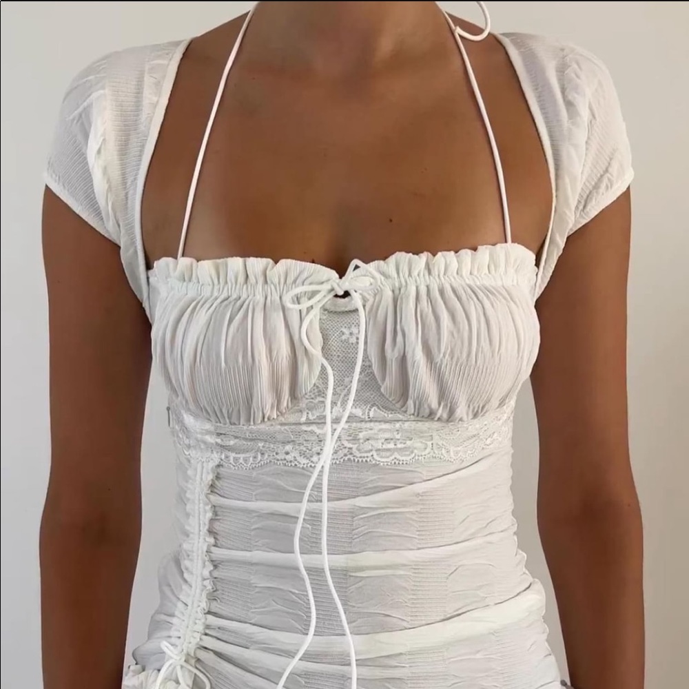 White mini dress 🤍